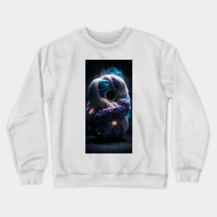 Cute Adorable Cosmic Knitted Yarn Colorful Monster Crewneck Sweatshirt